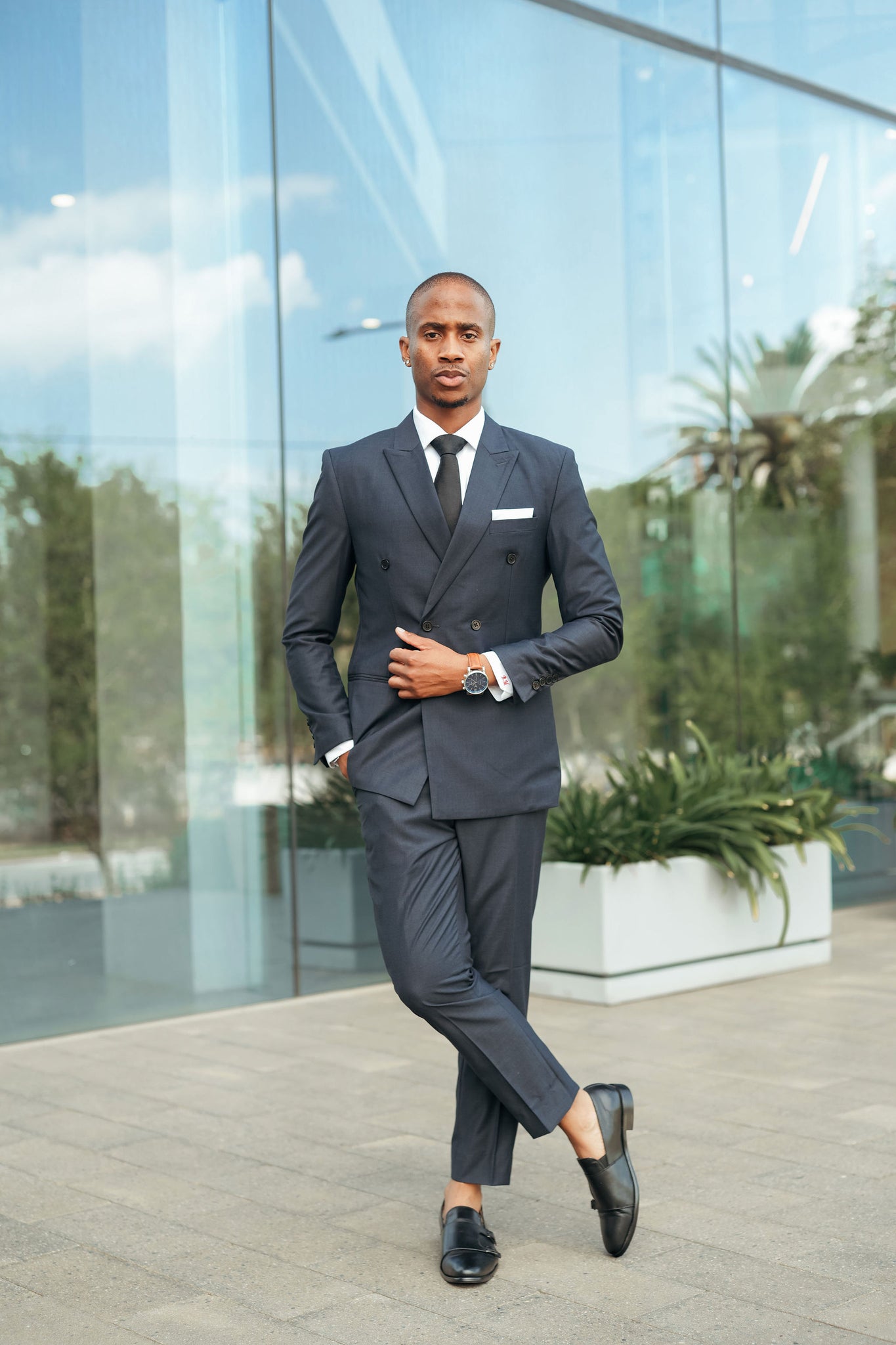 Charcoal Grey Double Breast Classic Suit