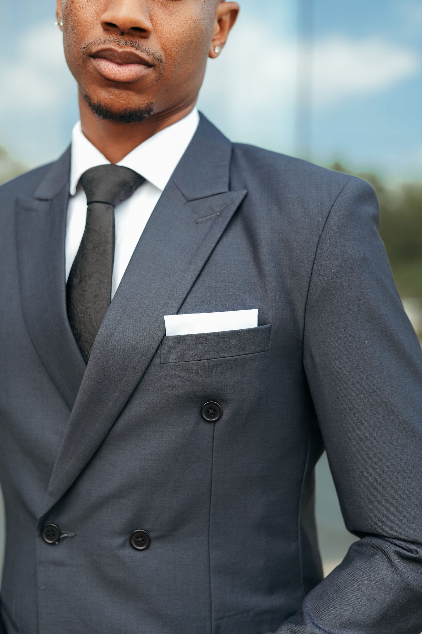 Charcoal Grey Double Breast Classic Suit