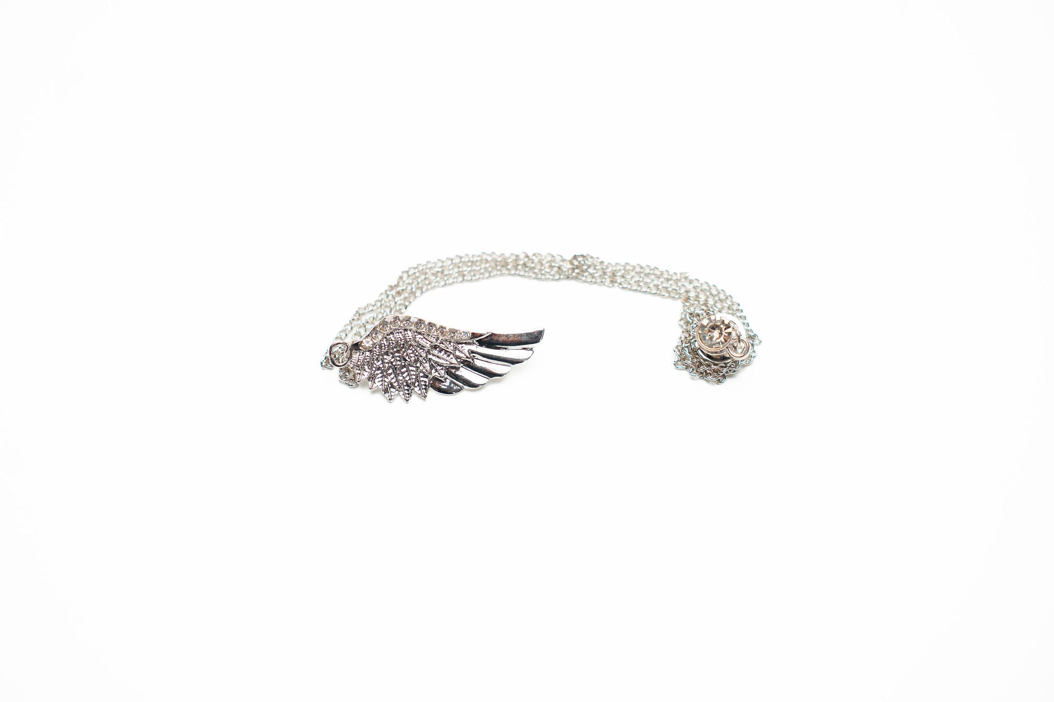 Silver Wings Brooche (Lapel Chain)