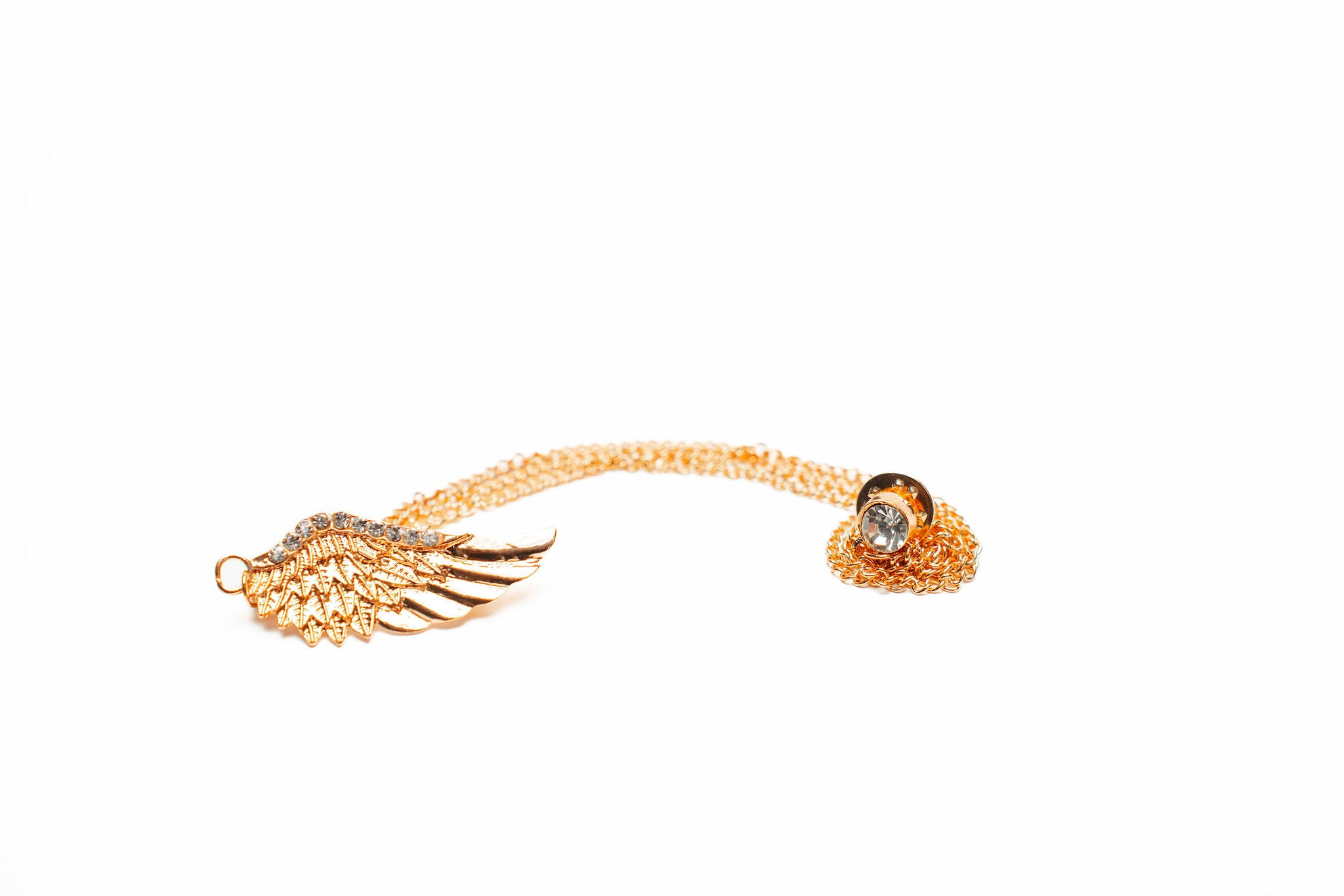Gold Wings Brooche (Lapel Chain)