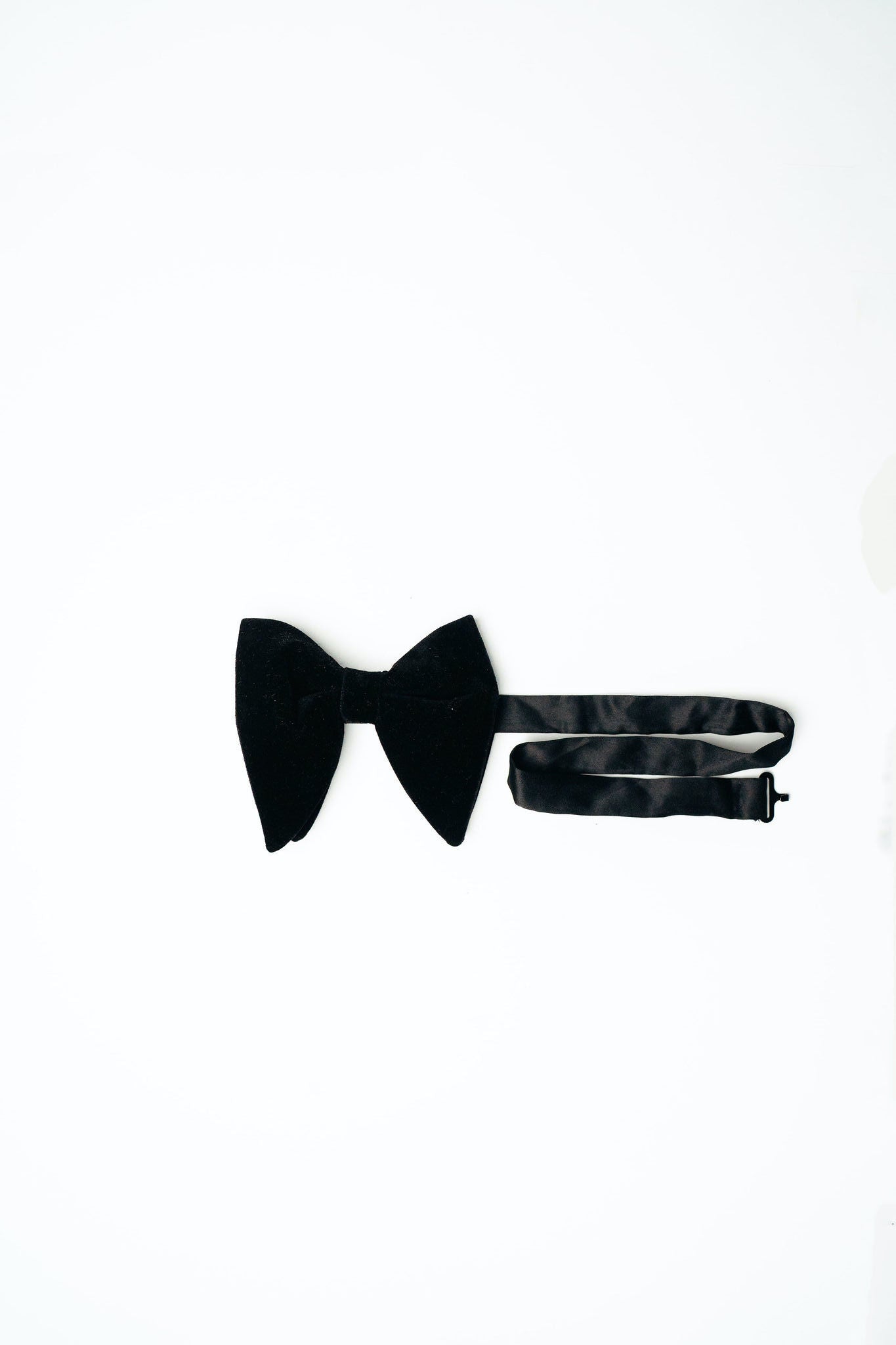 Black Velvet Bow Tie Set | Large