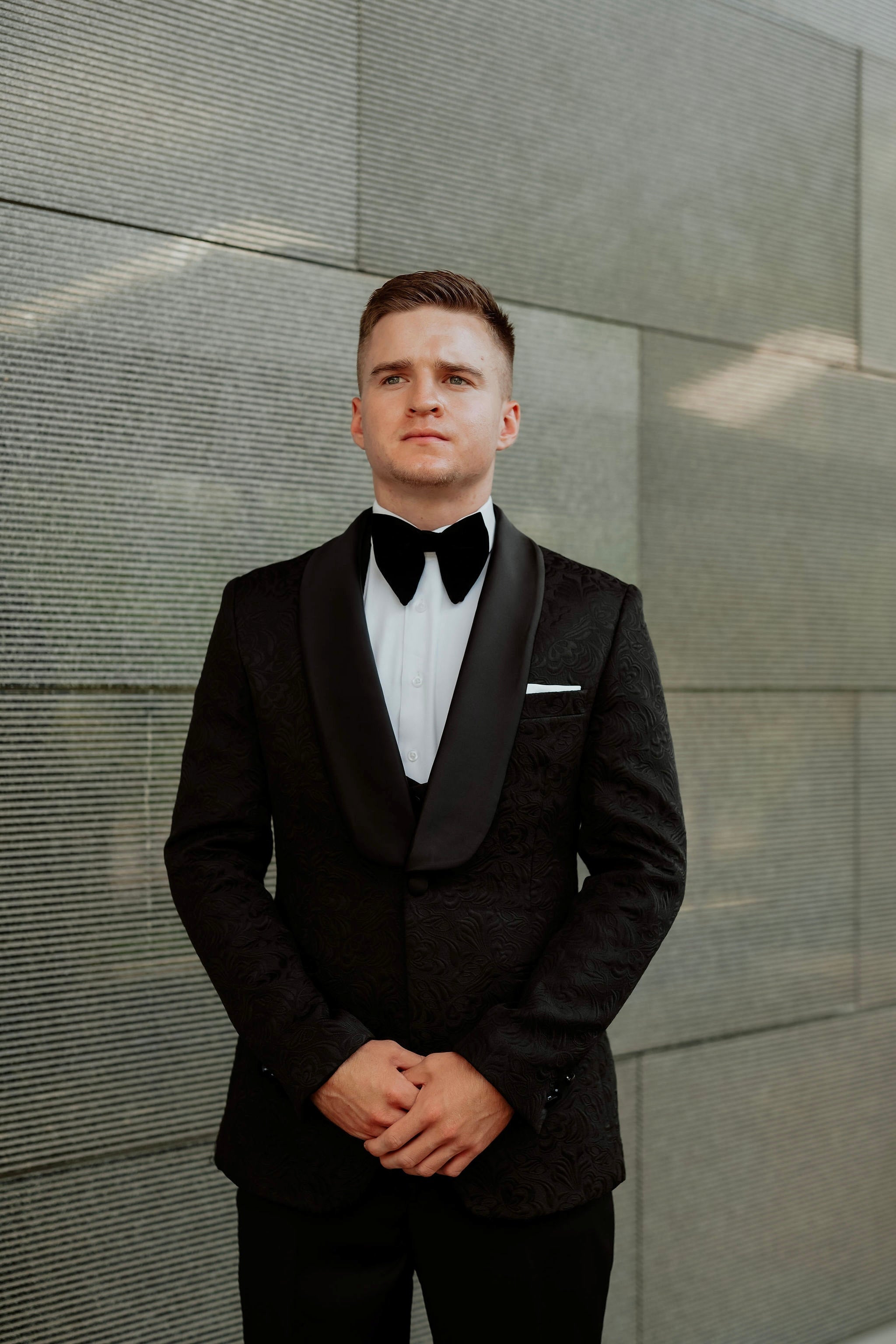 Shawl Lapel Black Tuxedo Suit - Main Image