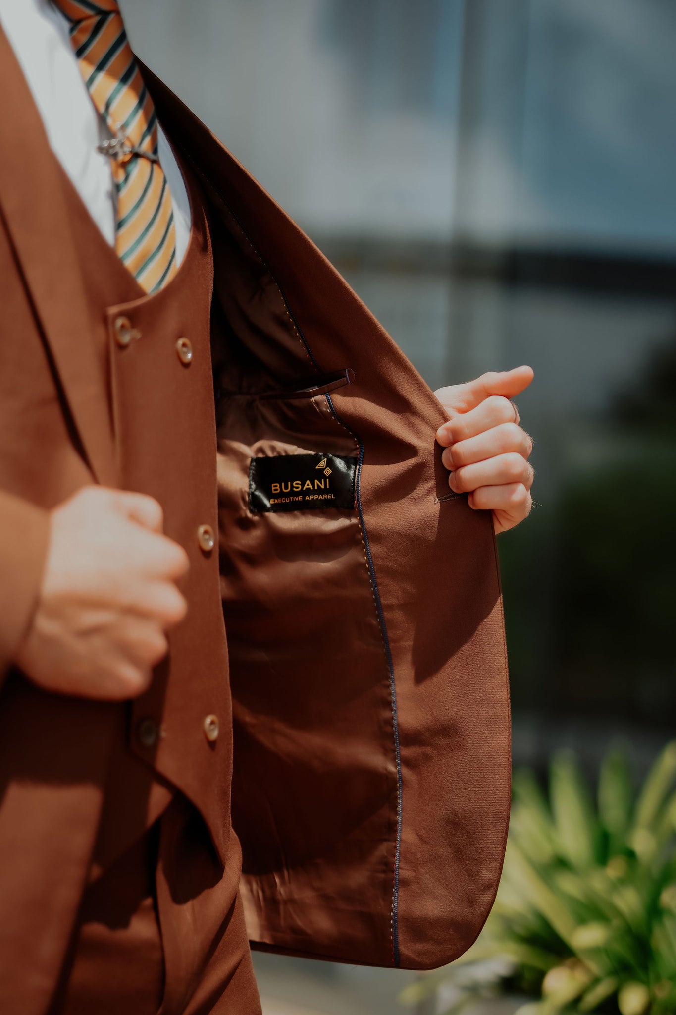 Chocolate Brown Contemporary Suit